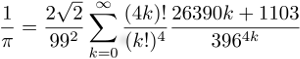 Srinivaasa Ramanujan's inconceivable series for calculating PI